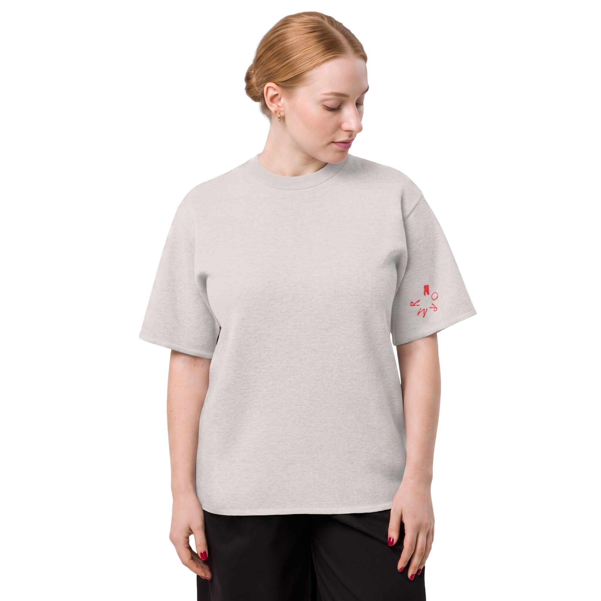 Person wearing Gray Pink shirt